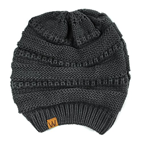Bonnet slouchy gris anthracite Wrapables pour l'hiver - 3