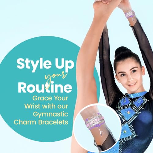 Infinity Collection Sportybella Gymnastics Bracelets For Girls- Adjustable Charm Bracelet With Infinity Symbol & Silver Charm. Gymnastics Friendship Bracelet Gifts For Gymnasts thumb #4