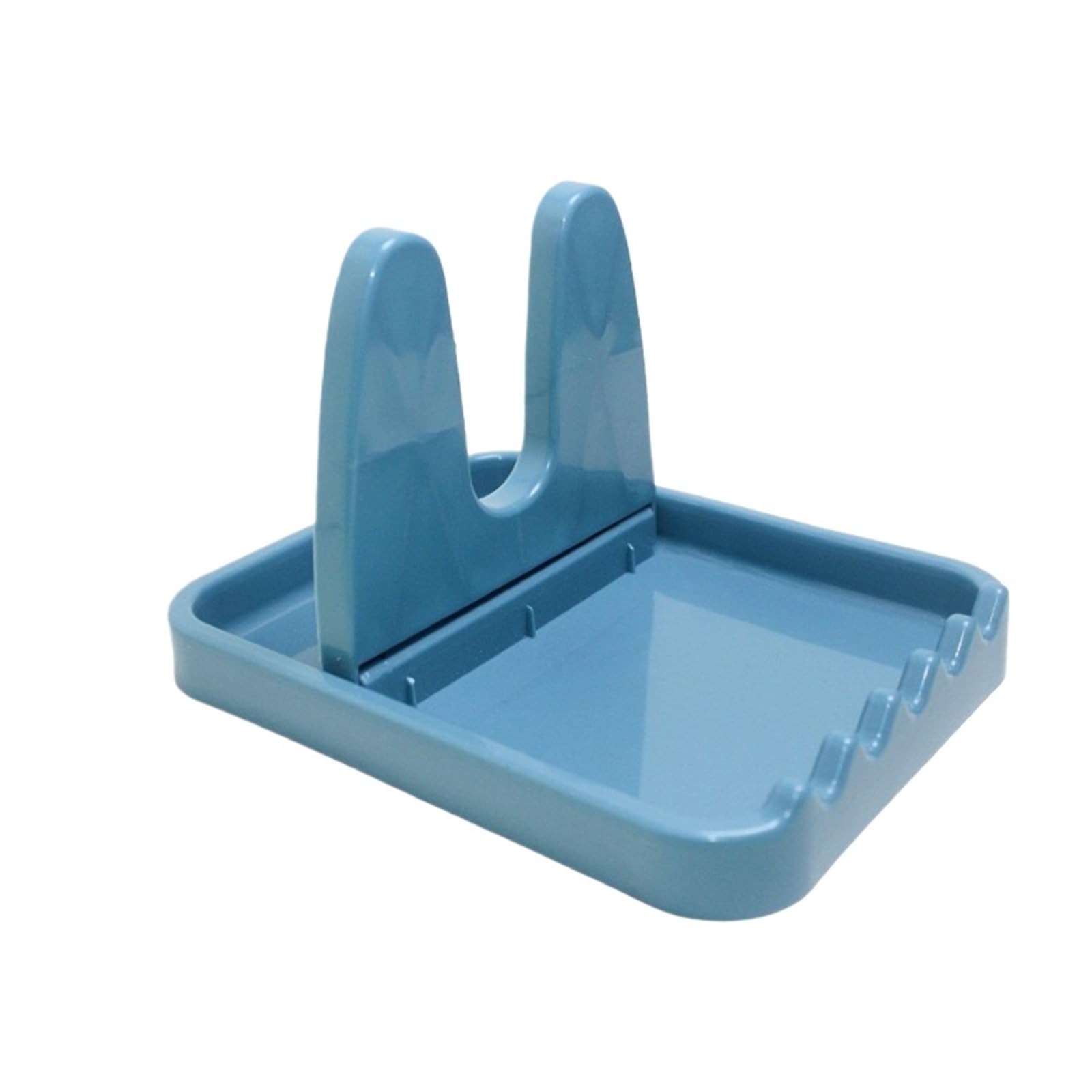 KXAOXGRC Pot Lid Organizer Rack, Foldable Pot Lid Organizer Rack, Spoon Holder Stand, Multicolor(Blu)