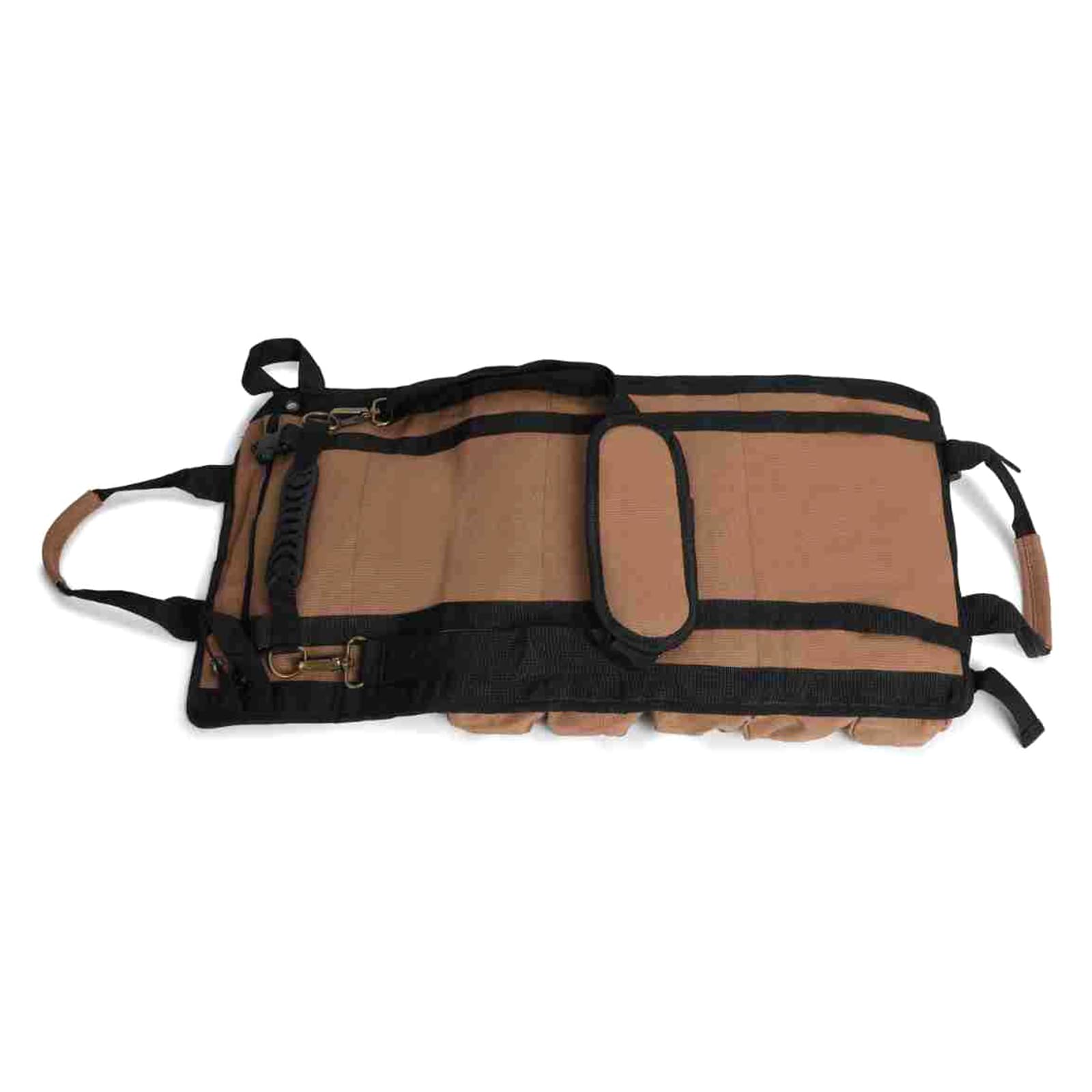 Bolsa de herramientas de lona multiusos con múltiples bolsillos para un almacenamiento eficiente, fácil acceso