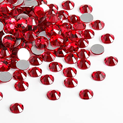 Image of Beadsland 2880pcs Flat Back Crystal Rhinestones Round Gems for Nail Art and Craft Glue Fix,Siam,SS16,3.8-4.0mm