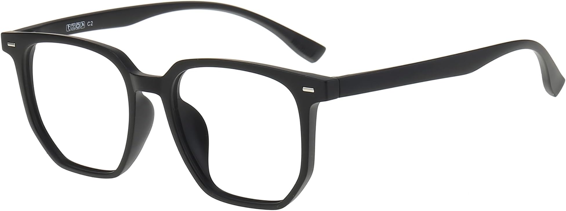 GUDVUEBlue Light Glasses, Computer/Gaming/TV/Phones Glasses for women, Anti Glare/UV400/Eye Strain, Polygon MBlack