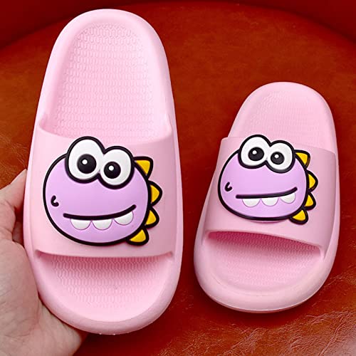 Boys Girls Toddler Little Kid Cloud Slides Sandals Cartoon Quick Drying Slippers House Bathroom (Pink, 3.5 Big Kids)3