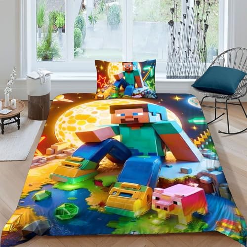 Housse de couette vert militaire 135x200cm en microfibre douce