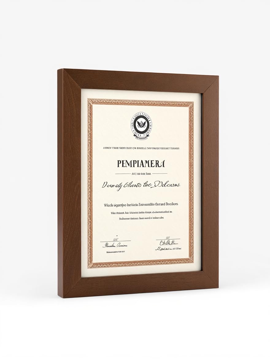 A4 Wooden Picture Frame with Stand - Double Mat -2