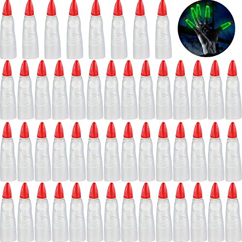 50 Pieces Halloween Witch Fingers Glow in The Dark Fake Finger for Costume Cosplay Party Supplies Halloween Costumes Fake Fingers for Finger Reading Pointer