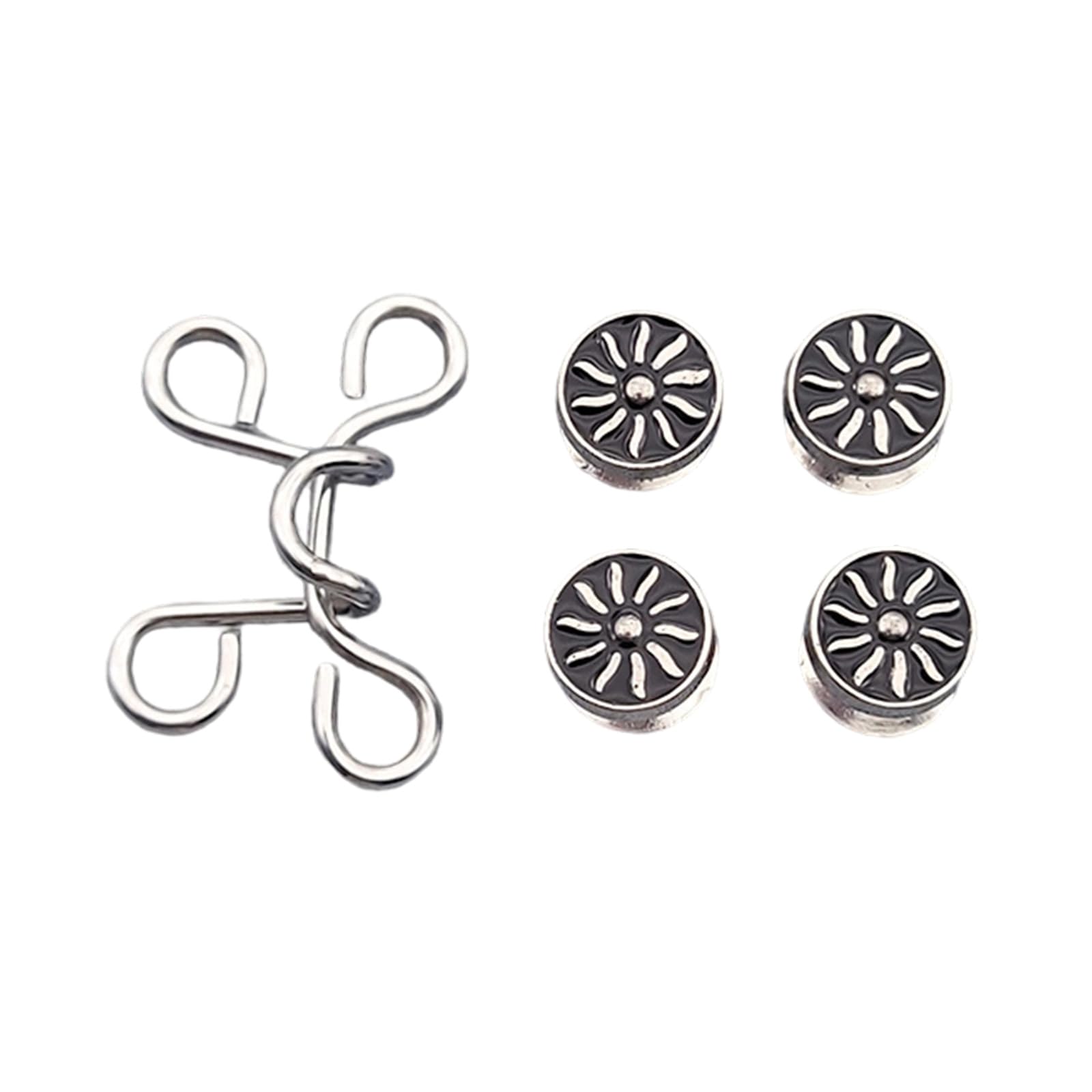 YPREWY Adjustable Pants Waist Tightener Jeans Button Pin Metal Buckles Detachable Clips Buckle Metal Pins Trousers Waist Buckle Fashion Pin Clips