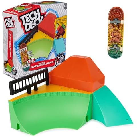 TECH DECK, Quarter Bowl Ruckus X-Connect Park Creator, Customizable and Buildable Ramp Set with Exclusive Fingerboard, Kids Toy for Ages 6 and up Cover