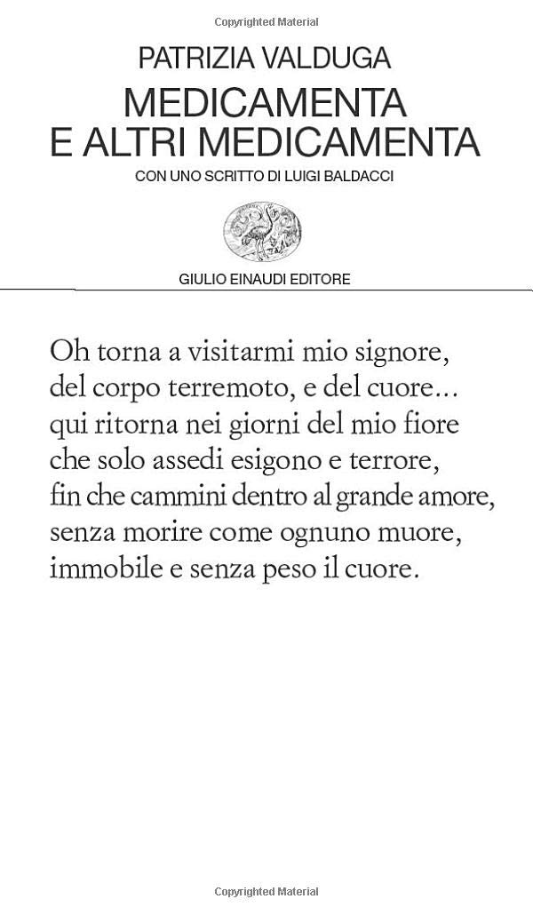 Medicamenta e altri medicamenta (Collezione di Poesia)