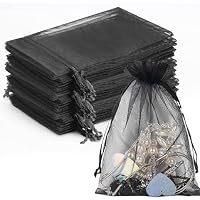 50 Veli Sacchetti Organza Tulle Per Confetti Regalo Bomboniera - Rosso Rosso