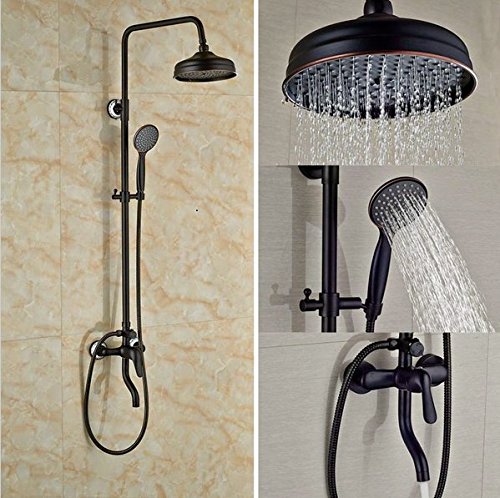 Robinet mitigeur à fixation murale Gowe anti calcaire en bronze huilé