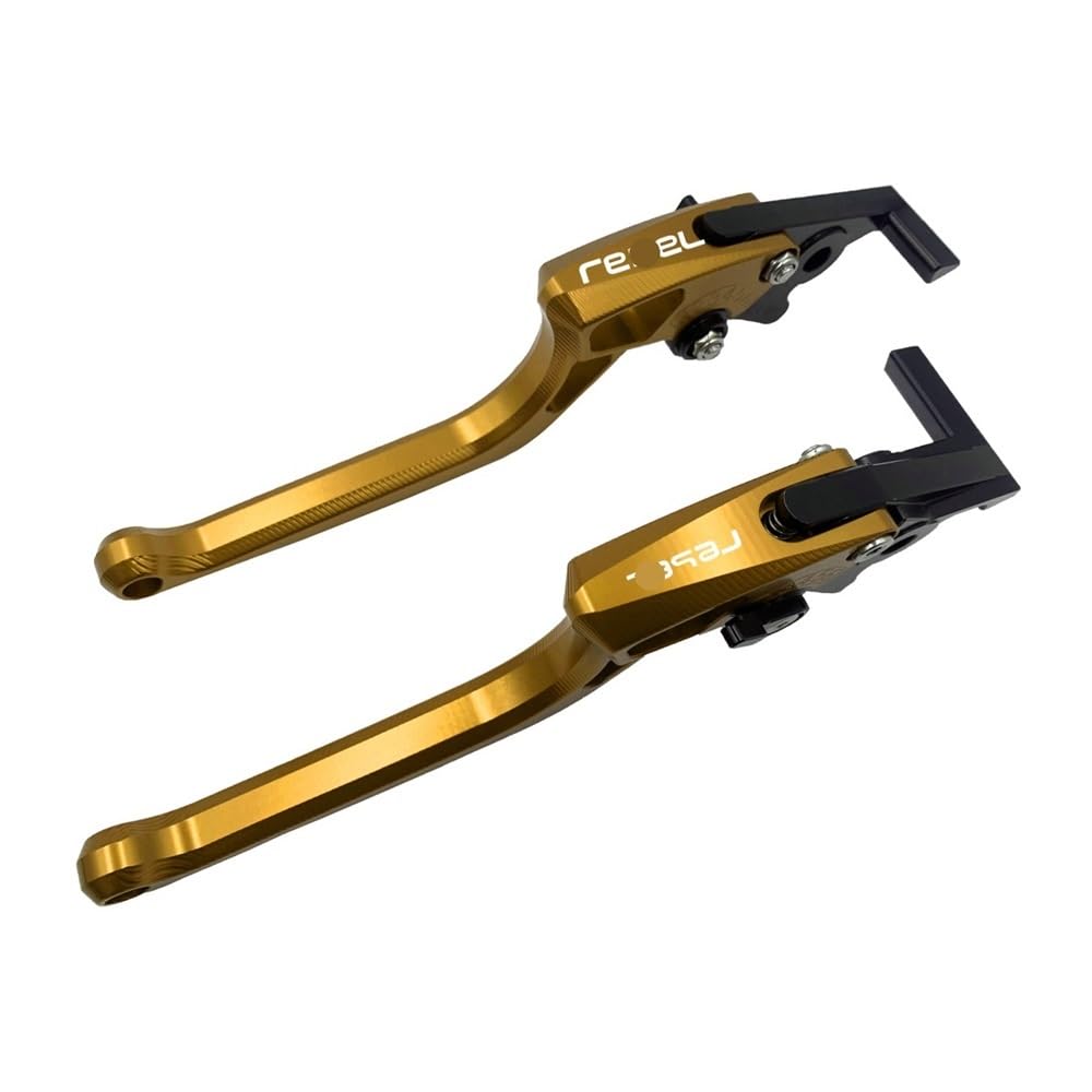 Dxfxdfhddr Golden Motorcycle Clutch Brake Lever Motorcycle Cnc Adjustable Folding Brake Clutch Levers Retractable Handle For Ho&Nda Rebel Cmx300 Cmx500 2017-2024