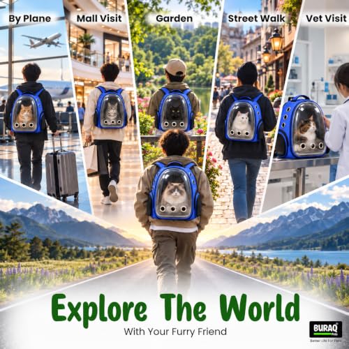 Image of Buraq Pets Astronaut Pro Pet Carrier Backpack for Cats & Puppies