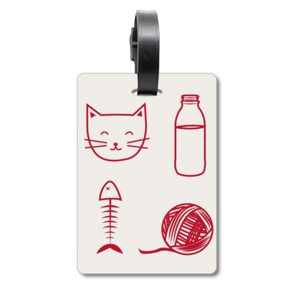 Étiquette valise poisson chat identification bagage voyage