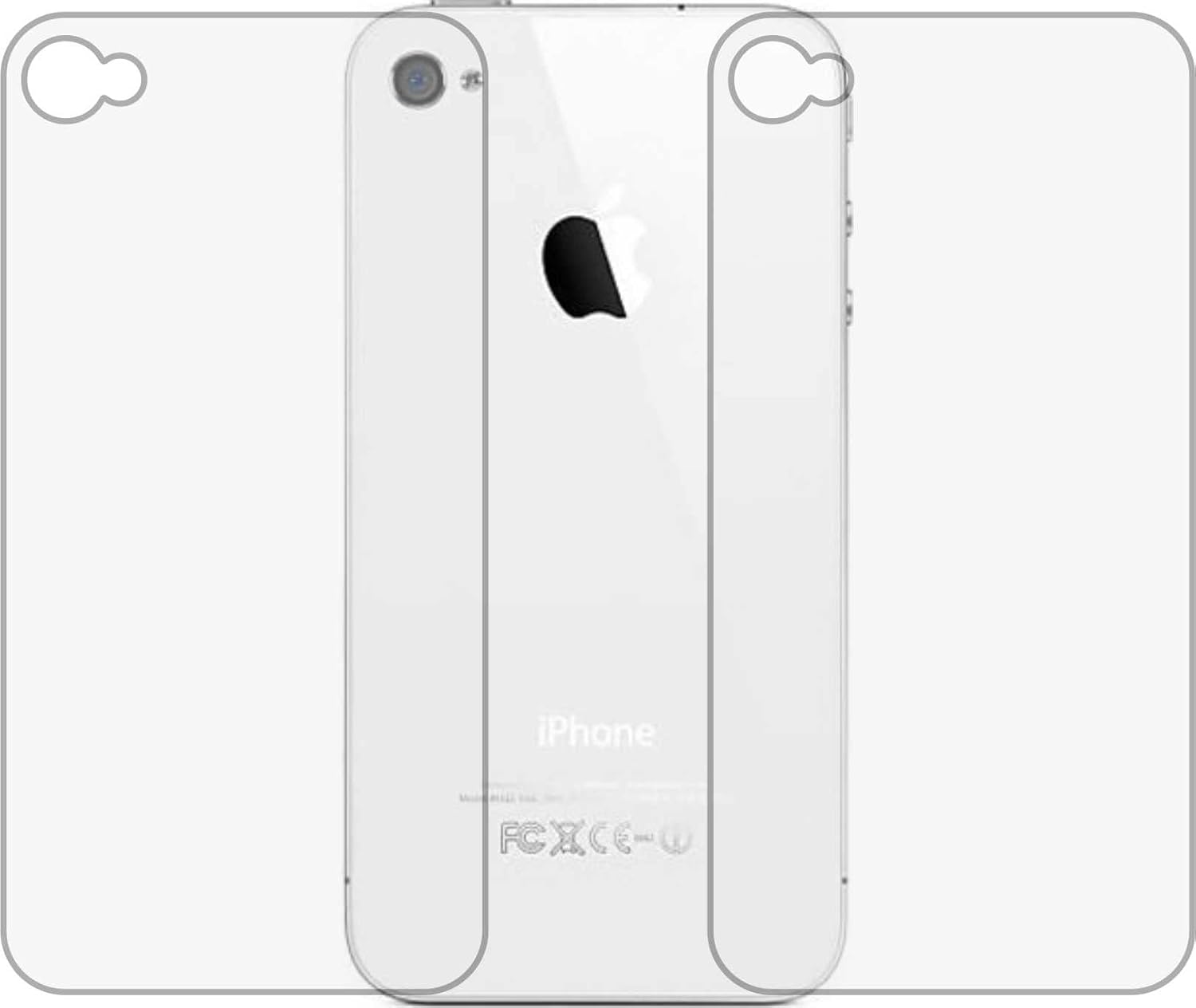 FASHEEN APPLE IPHONE4 Back Screen Guards, Back Skin, Rear Screen Protector, 3D Frosted Carbon Fiber Skin, Not a Tempered Glass for APPLE IPHONE4 (Pack of 2)
