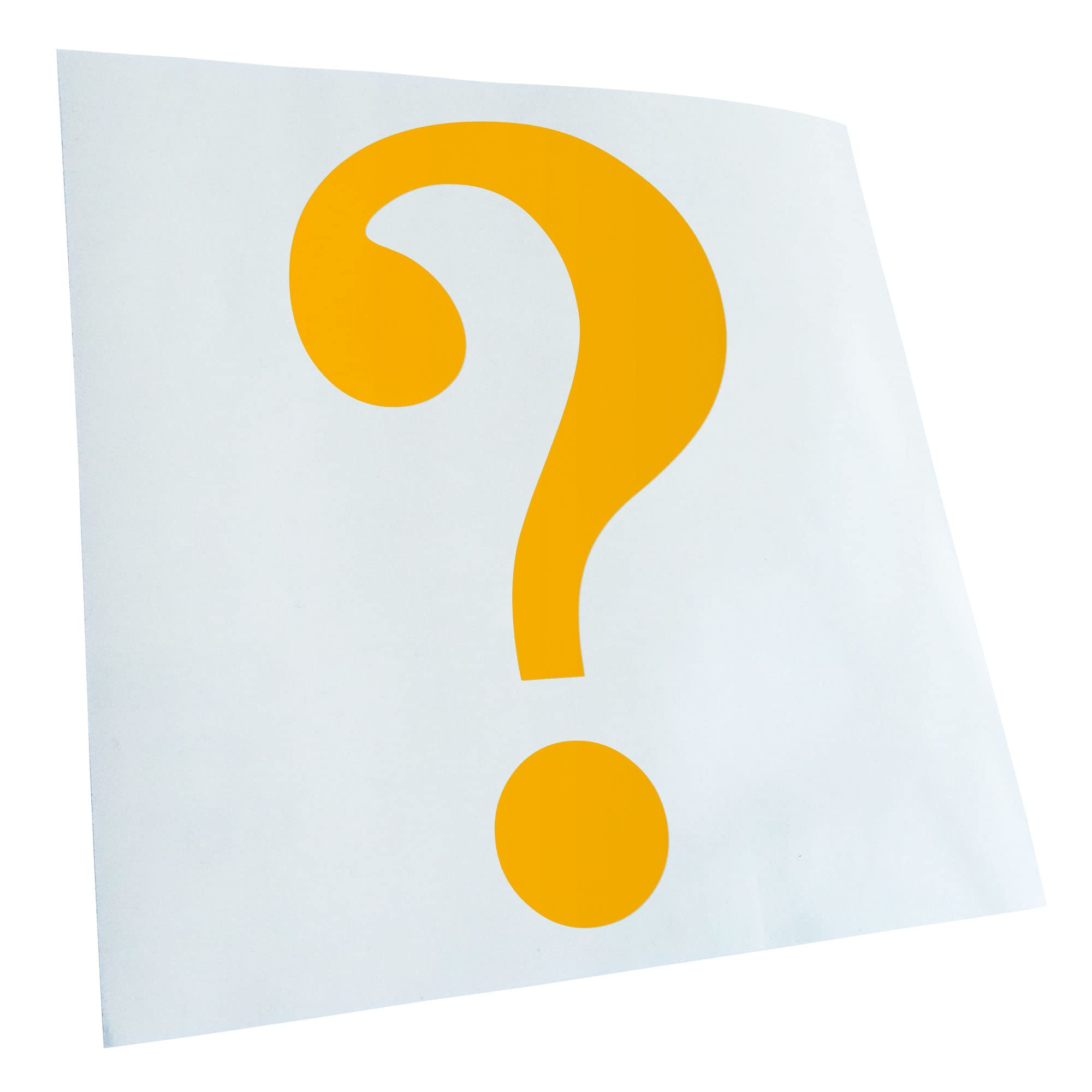 Kiwistar - Car Sticker - Yellow - 24 x 14 cm Question Mark Pictogram - Rear Window Car Sticker Weatherproof for Car Truck Moped Truck - Sticker Exterior Self-Adhesive Tuning Accessories for Window