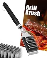 Grillbürste, Grill Reinigungsbürste Edelstahl Schaber, 31.5CM Extra Langer und Wärmedämmung Griff, Grillbürste für gussrost, Grill zubehör für Gasgrill, Holzkohlegrill, Elektrogril,Grillrost