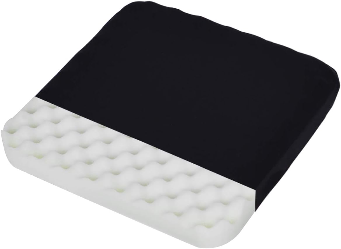 Amazon Co Jp Shinnwa 高反発 座布団 クッション 椅子用 オフィスチェア クッション 四角 洗えるカバー 滑り止め 座り心地 40 40 5cm厚み ブラック ホーム キッチン