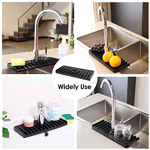 Iyyi Silicone Dish Drying Mat, Draining Pad Behind Faucet, Self Draining Faucet Mat, Sink Splash Guard #TOP5