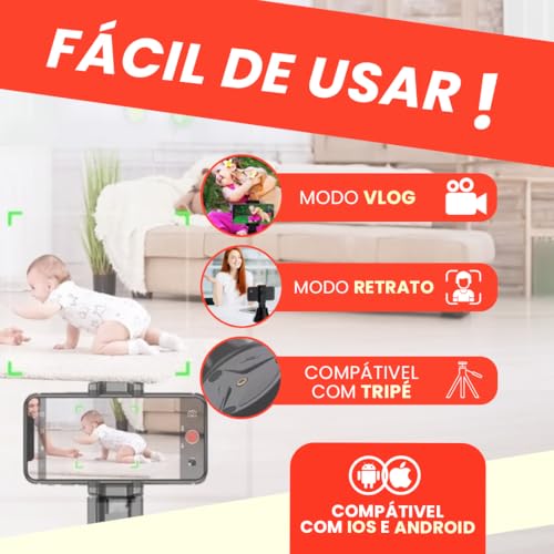 Suporte Telefone com Rastreamento Automático Rosto Com Aplicativo Rotação de 360° Tripé de Rastreame