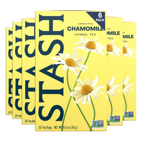 STASH Chamomile Herbal Tea, 120 Bags (6 Boxes of 20), Caffeine Free