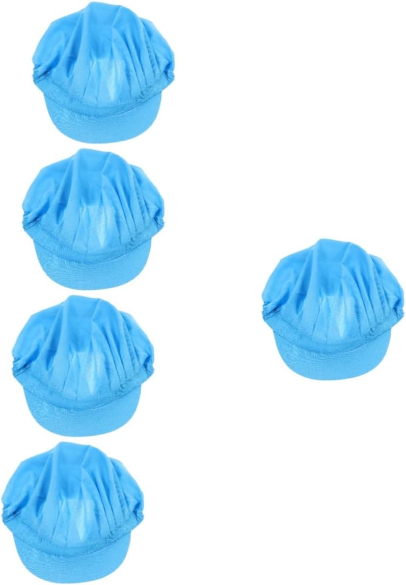 LIFKOME 5pcs Multi-Purpose Chef Hats for Men Women Kitchen Cooking Chef Cap Unisex Work Hat Hair Net Comfortable Sturdy
