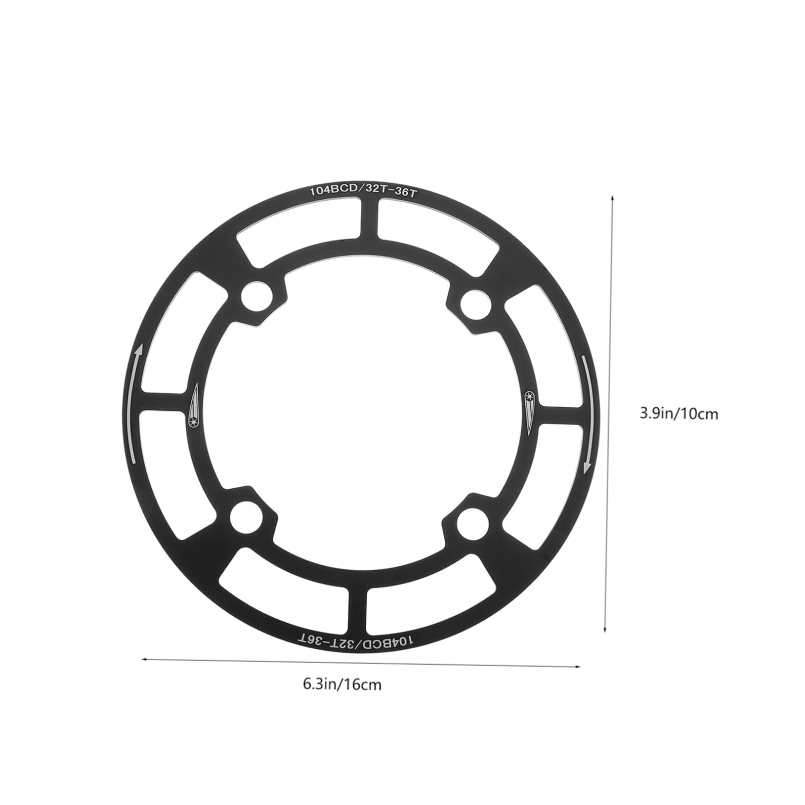 ERINGOGO Bike Crankset Shield Durable Mountain Bike Gear Tooth Plate Protector Lightweight Chain Wheel Guard for Cranksets Black