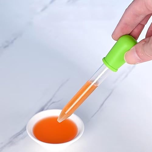 Miniatura 5 de GUCABE Goteros líquidos de silicona de 0.2 fl oz de líquido transparente para medicina con punta de bombilla para niños, molde de dulces (12)