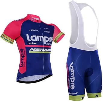 Retro Team Lampre Cycling Jersey Set For Men,Summer Bike Shirt MTB Cycling Clothing Bib Short Kits 9D Gel Pad