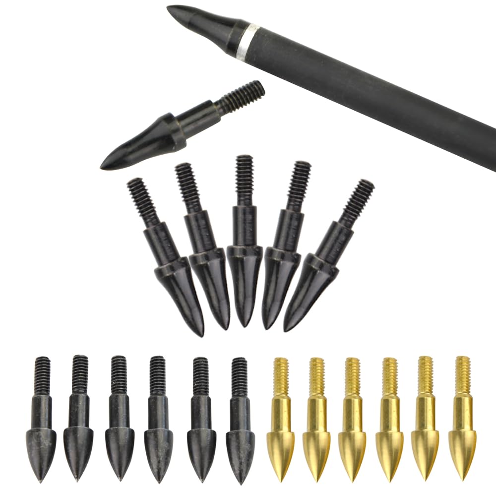 Pointes de tir à l'arc 75/100 Grain Field Points filetées pour Chasse Recurve Arc à poulies