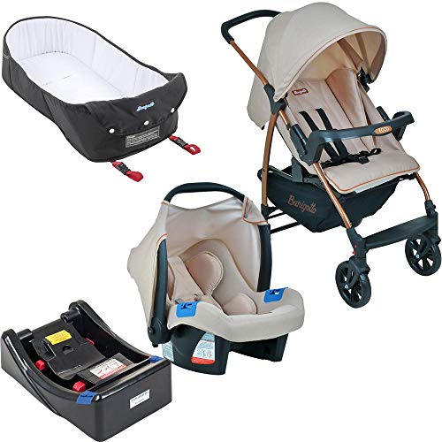 Carrinho de Bebê Travel System Burigotto Ecco Mon Amour + Base + Ninho Pramette