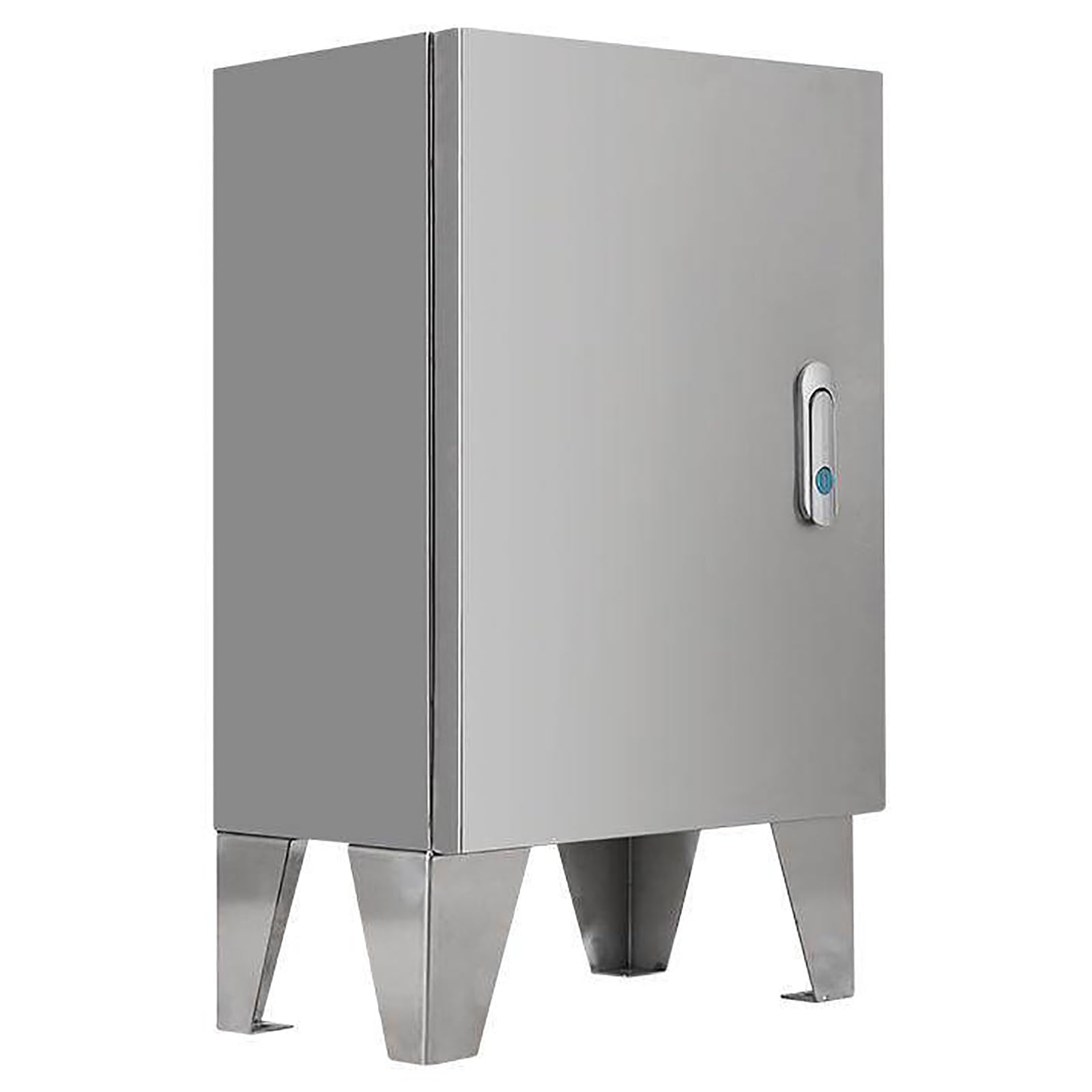 Armario de Distribución de Suelo, Caja Cuadro Electrico con Cerradura | Caja Estanca Exterior de Acero Inoxidable, Armario Electrico con Base Elevada y Placas de Montaje(50x60x20cm/20x24x8in)