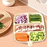 per snack - 5 vassoi divisori per frutta a griglia, per verdure in materiale per animali domestici | multiuso per pentole calde per aglio, cipolla, tè, picnic, barbecue