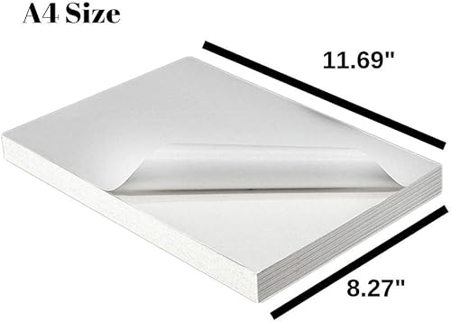 Miniatura 3 de SUMMERSTAR Papel adhesivo transparente brillante resistente al agua  Película transparente imprimible A4, hoja completa, paquete de 10 etiquetas de