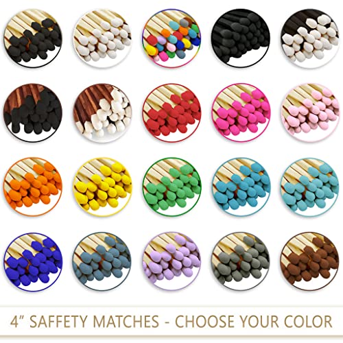 4" Rainbow Matches (100 Count, With Striking Stickers Included) | Decorative Unique & Fun For Your Home, Gifts, Accessories & Events | Premium Long Wood Safety Matches By Thankful Greetings #TOP4