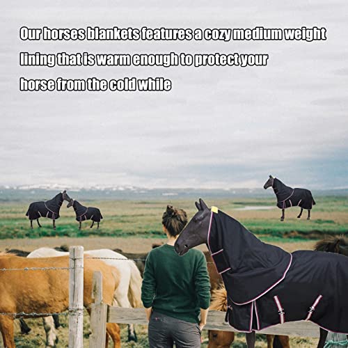 Couverture de cheval d'hiver 600D imperméable et résistante 145cm