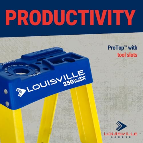 Louisville Ladder 5-Foot Fiberglass Step Ladder, 250-Pound Load Capacity, Type I, FS2005
