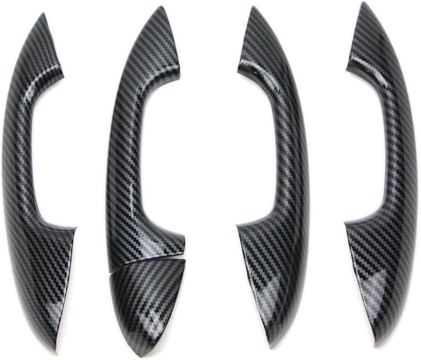 Dreamseek 5 pcs Door Handle Cover for Mercedes Benz C Class W205, GLC X253, GLC X253, E Class W213 2015-2023 Exterior ABS Molding Protector Carbon Fiber Pattern Trim