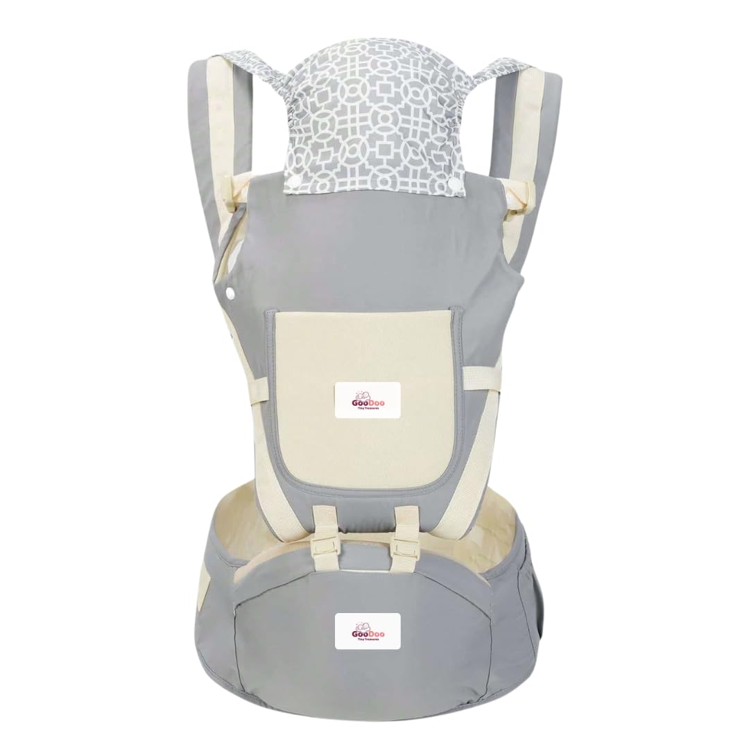 GOODOO Tiny Treasures Soft Baby Carrier, Baby Carrier Bag for 0 to 2 Year Old, 5 in 1 Carry Option, Black