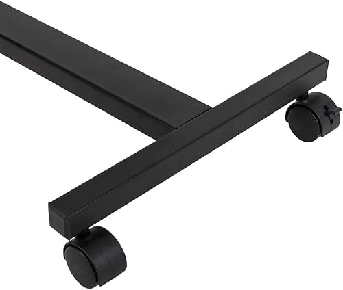 Miniatura 7 de Mesa auxiliar de sofá con ruedas ajustable en altura negra Soporte para computadora portátil Escritorio de mesa inclinable Sofá/Cama Mesa auxiliar