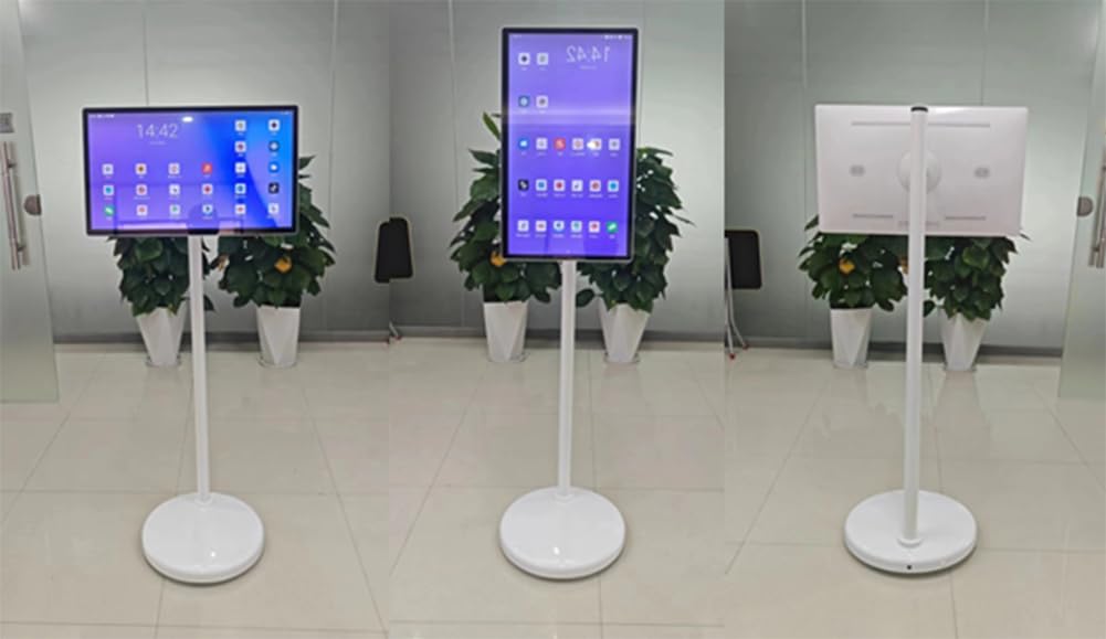 TV portátil recargable, pantalla de 24 pulgadas, 8 GB de RAM, almacenamiento de 128 GB, cámara de 13 MP, soporte de altura ajustable para el hogar, oficina, escuela y uso al aire libre