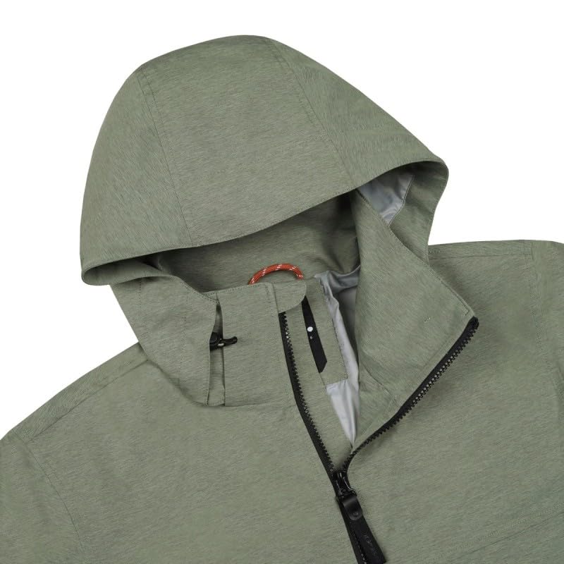 Icepeak AALEN - Chubasquero para hombre, 100% poliéster, capucha extraíble, impermeable, senderismo y exterior, verde claro, 50