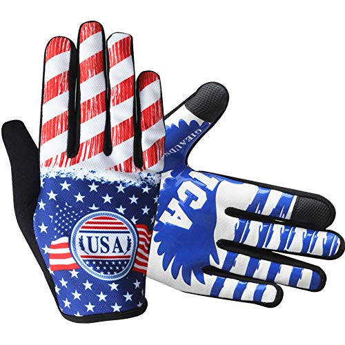 GIEADUN Cycling Gloves Mountain Bike Gloves/Touch Screen Thermal Gloves - Great for Running, Rugby, Football, Hunting, Walking for Women and Men (Blue, M)