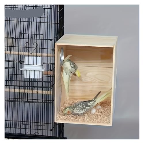 Nichoirs en bois pour oiseaux et cage décorative pour perroquets M - 4