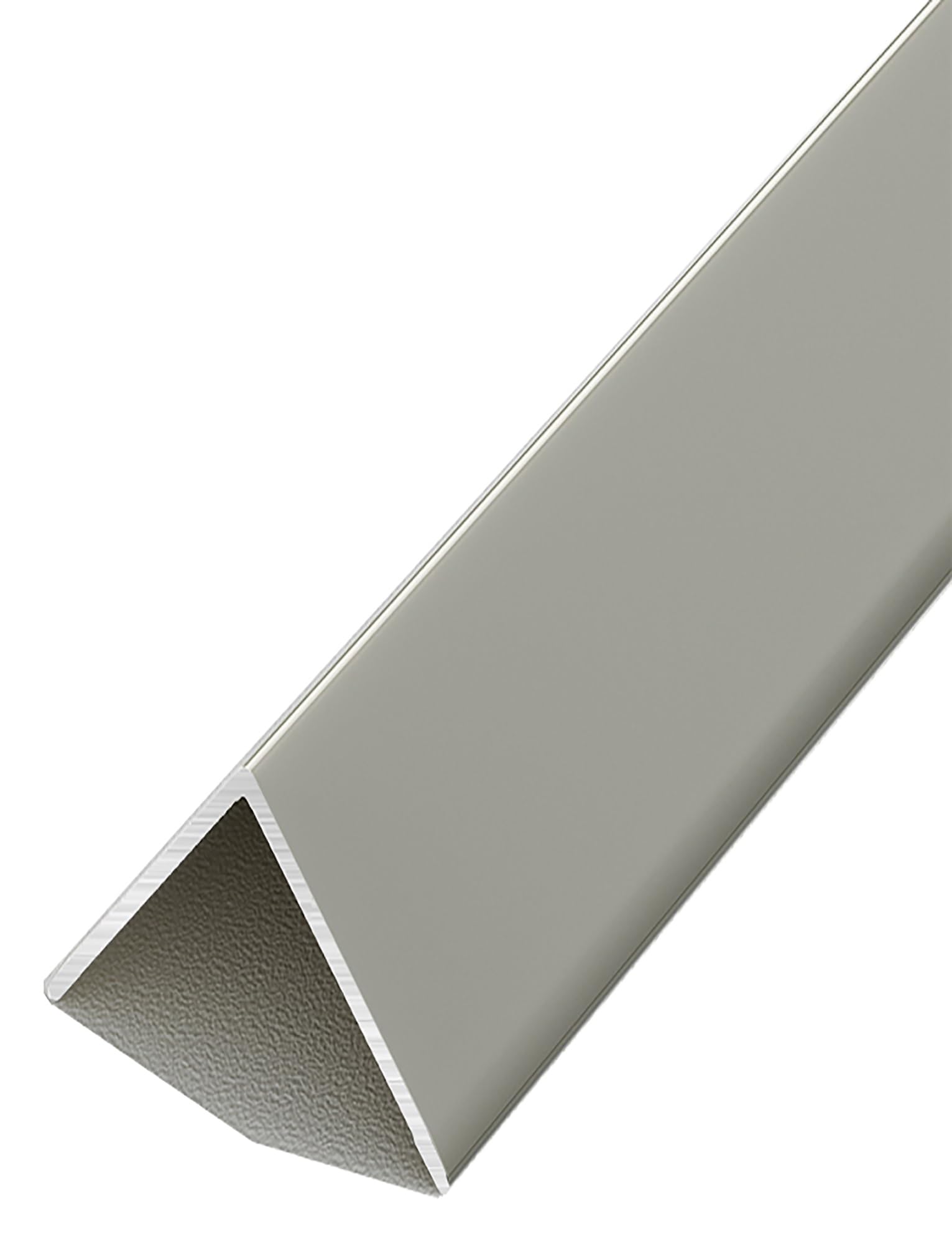 Protector de Esquinas en Forma de L de aleación de Aluminio: Protectores de Bordes duraderos for Paredes, Puertas, Ventanas, gabinetes y chimeneas.(Grey,1x270cm)