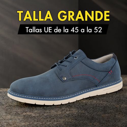 Zapatos Oxford casuales confortables para pies anchos en tallas 45 al 52 4