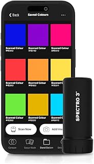 Spectro 3 Mobile Spectrophotometer Paint Color Matching Tool, Color Reader and Checker for Paint Matching, Quality Control & Visual Inspections, Checker Device, Measure and Inspect Reflectance Curves