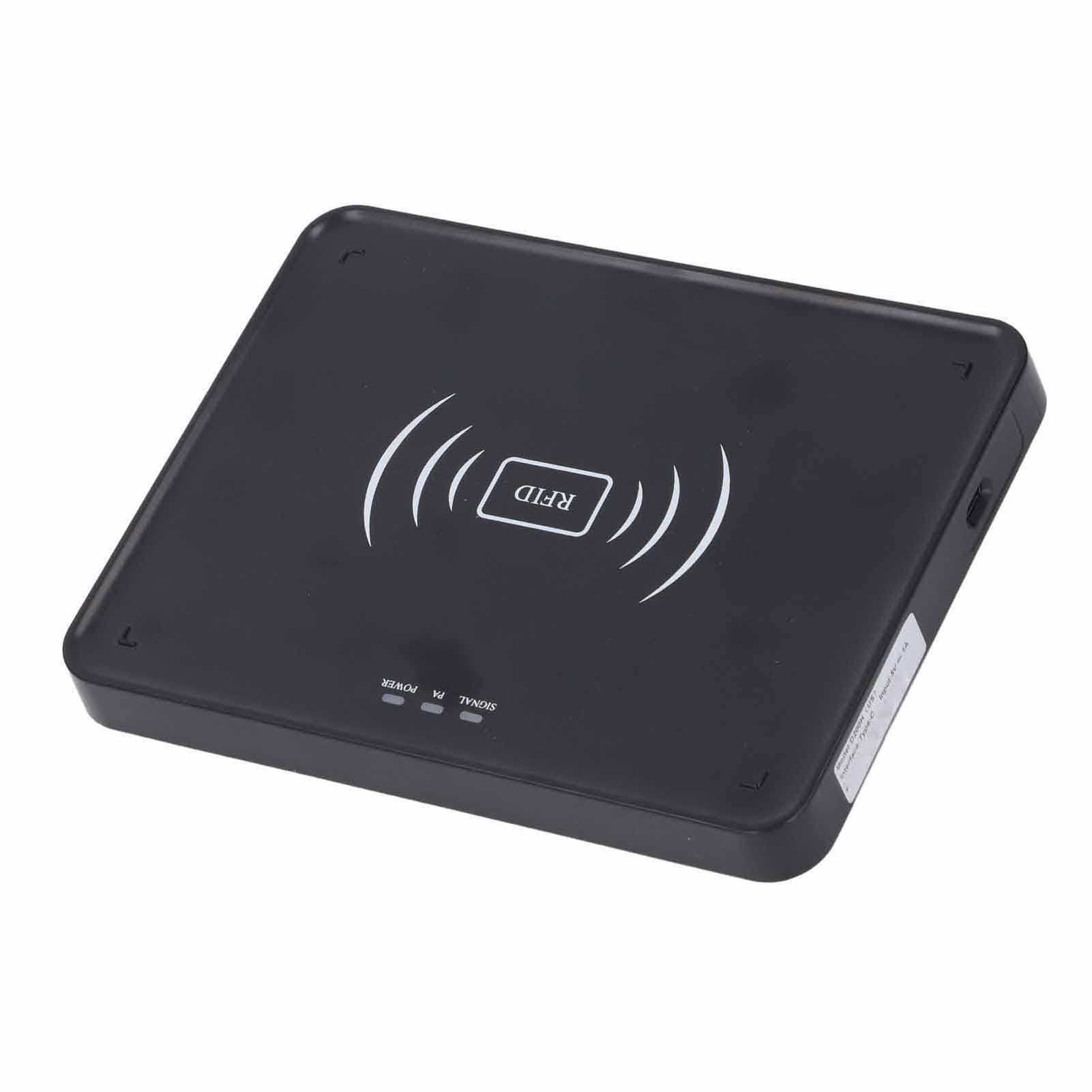 Lector de Tarjetas RFID UHF de Escritorio, Lector de Tarjetas de Identificación USB C Compatible con Modo de Lectura y Escritura de Tarjetas, Función de Cifrado, Prevención de
