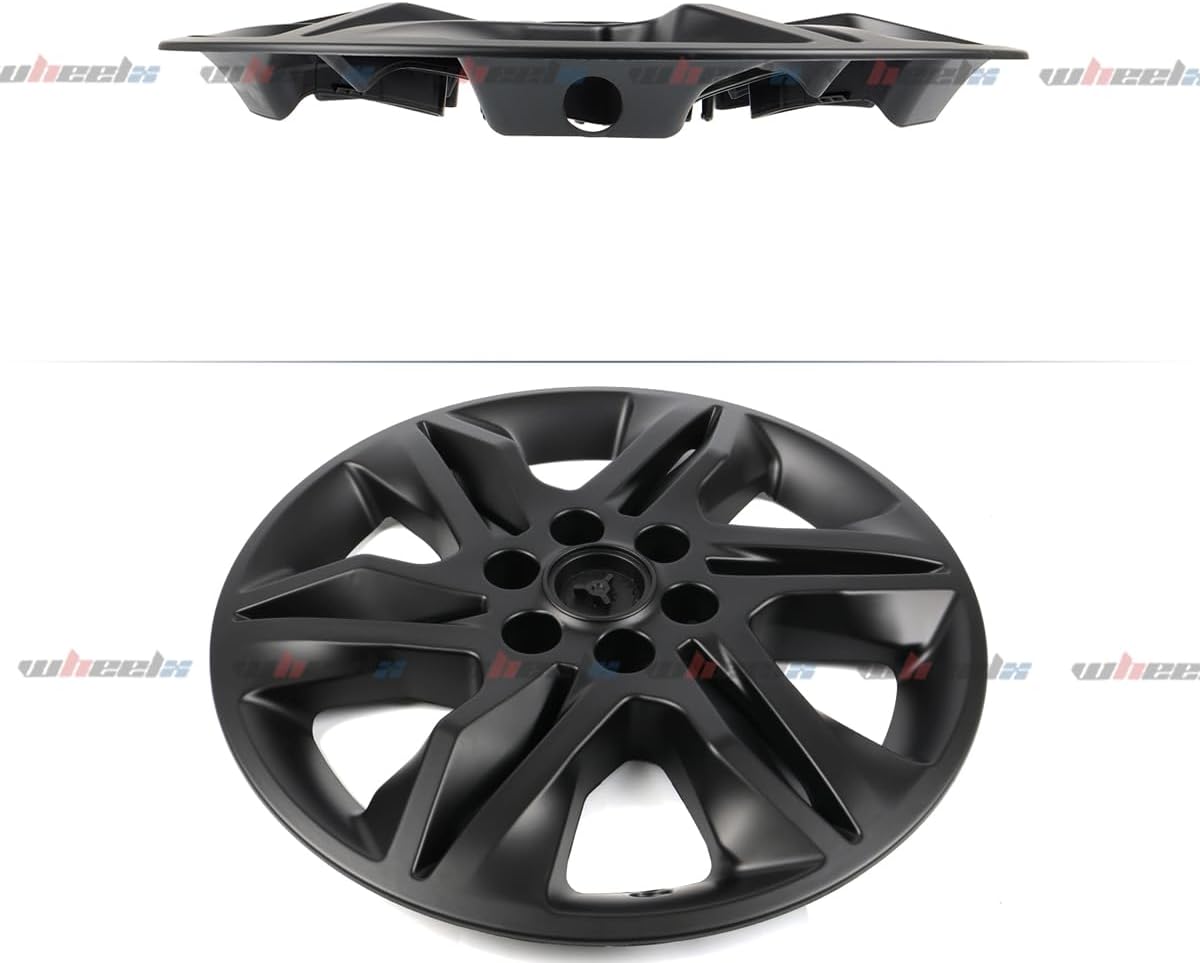 18 Inch Hubcap Wheel Covers Compatible with 2019-2022 Chevy Blazer L & LT, Matte Black ABS Rim Protectors (Set of 4), Snap-On Replacement Wheel Skins, Durable Tire Hub Caps