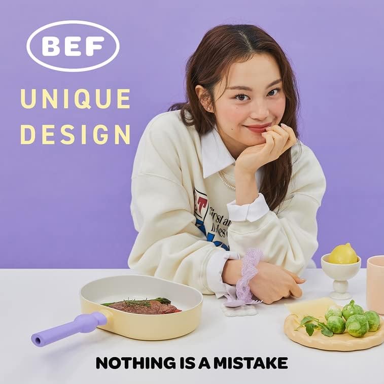 Miniatura 5 de Neoflam Better Finger Kitchen - Sartén ovalada antiadherente de 10 pulgadas con asa, sartén antiadherente de revestimiento de cerámica de cocción